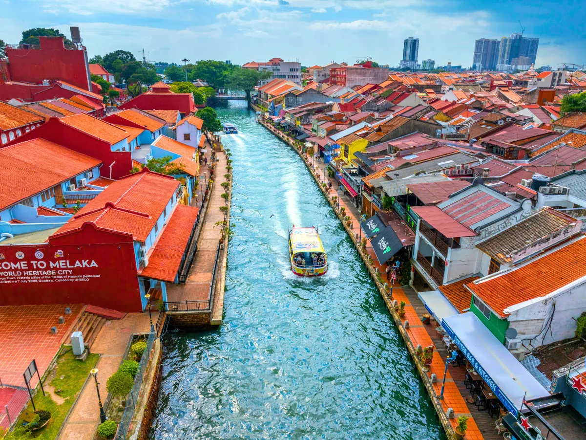 Historic shophouses along the Melaka River